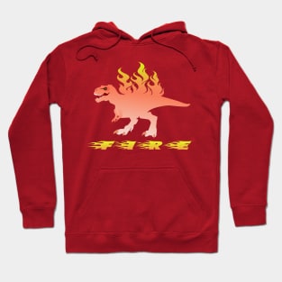 T. Rex Fire Dinosaur Design Hoodie